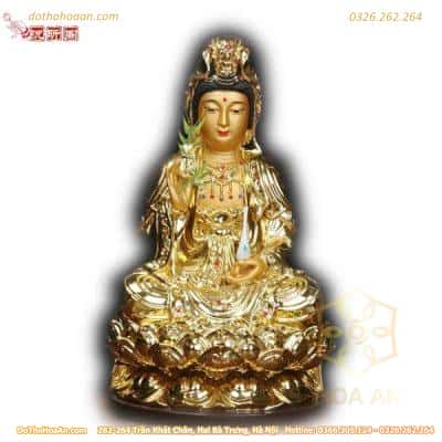 Tượng Bà Quan Âm Dát Vàng1