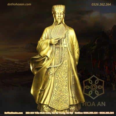 Tượng Gia Cát Lượng(Khổng Minh) Đồng