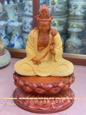 Tượng Phật Bà Quan Âm Gỗ Dát Kim
