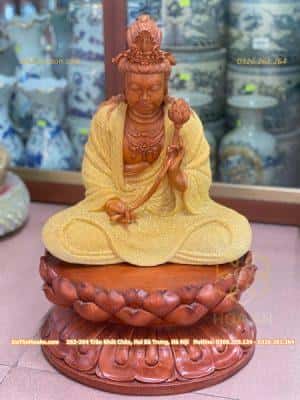 Tượng Phật Bà Quan Âm Gỗ Dát Kim1