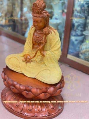 Tượng Phật Bà Quan Âm Gỗ Dát Kim2
