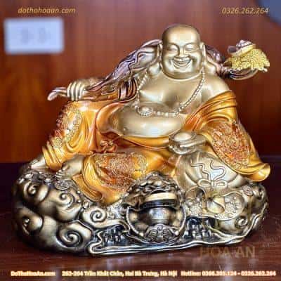 Tượng Phật Di Lặc Composite Áo Vàng