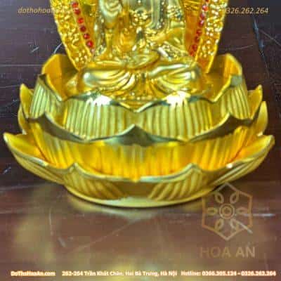 Tượng Phật Quan Âm Bồ Tát Tọa Sen Để ÔTô4
