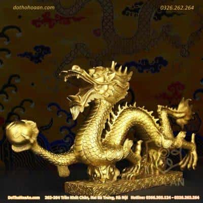 Tượng Rồng Đồng Nắm Long Châu1