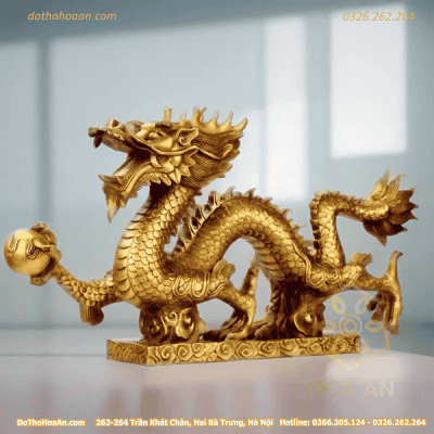 Tượng Rồng Đồng Nắm Long Châu3