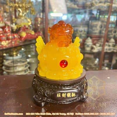 Tỳ Hưu Phong Thuỷ Đế Gỗ Xoay Màu Vàng2
