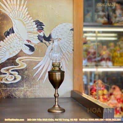 Đèn Dầu Đồng Vàng Dáng Giọt Lệ1