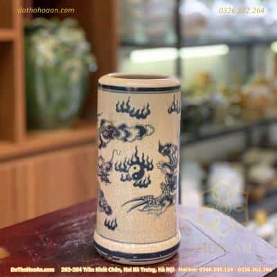 Ống Hương Men Rạn Vẽ