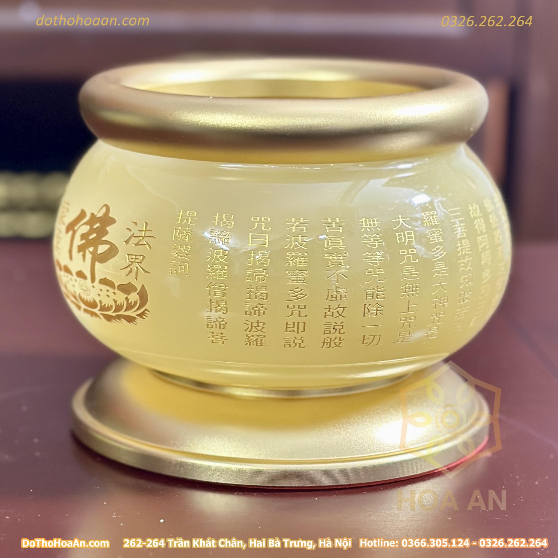 Bát Hương Lưu Ly Vàng Bọc Đồng (5)