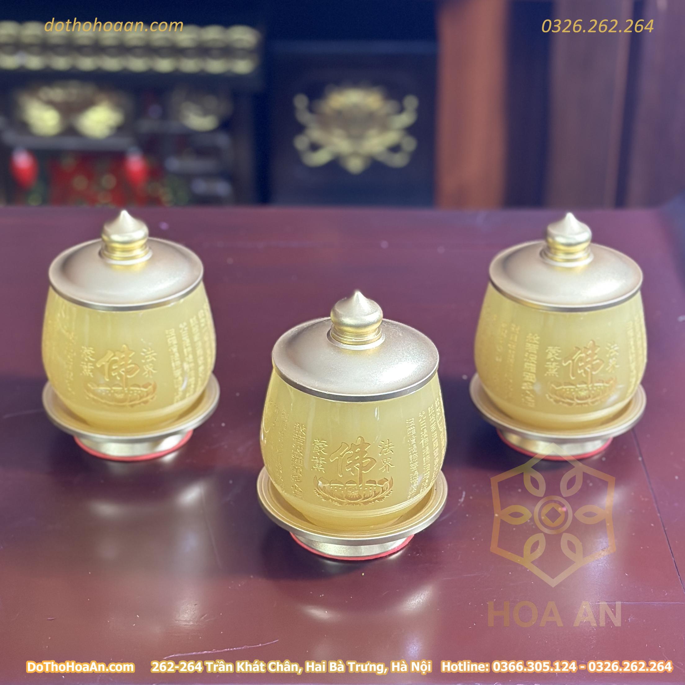 Chóe Thờ Lưu Ly Vàng Bọc Đồng (4)