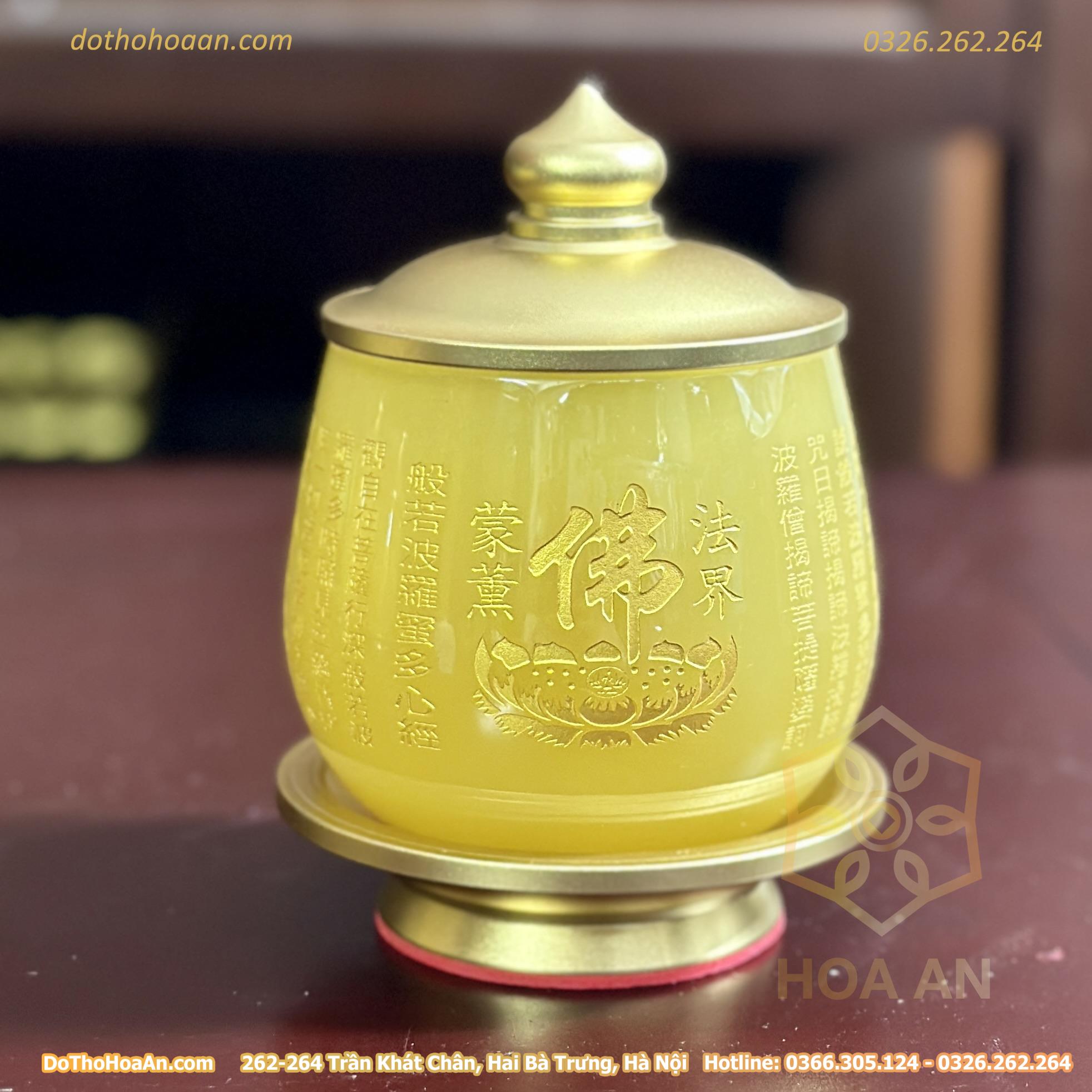 Chóe Thờ Lưu Ly Vàng Bọc Đồng (5)