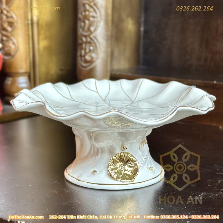 Mâm Bồng Bạch Ngọc Kim Sen