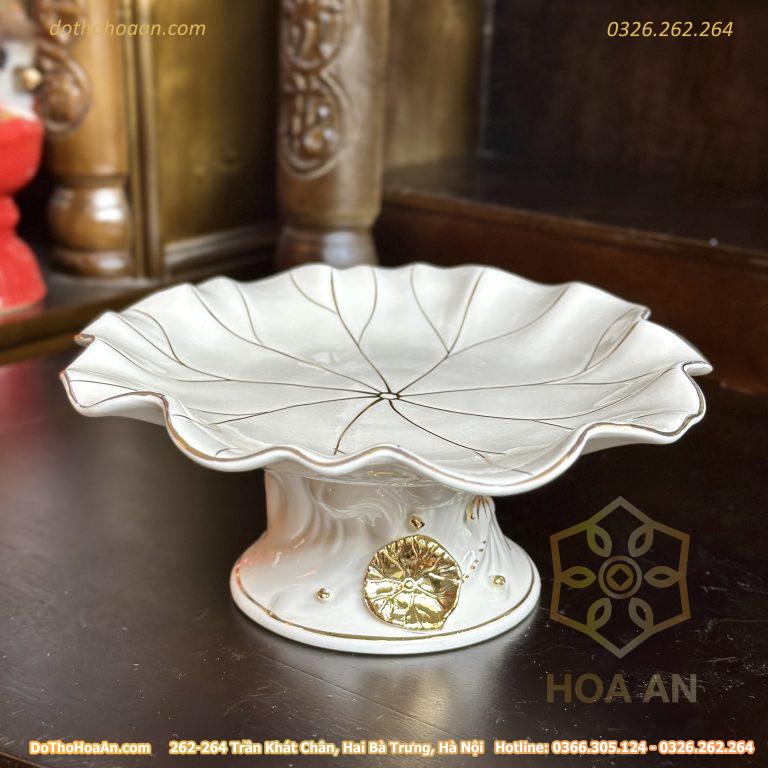 Mâm Bồng Bạch Ngọc Kim Sen
