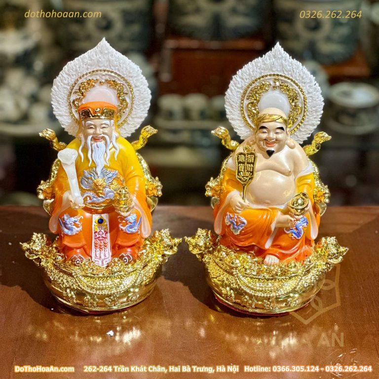 Tượng Thần Tài Thổ Địa Hiệu Ứng Đồng Cam