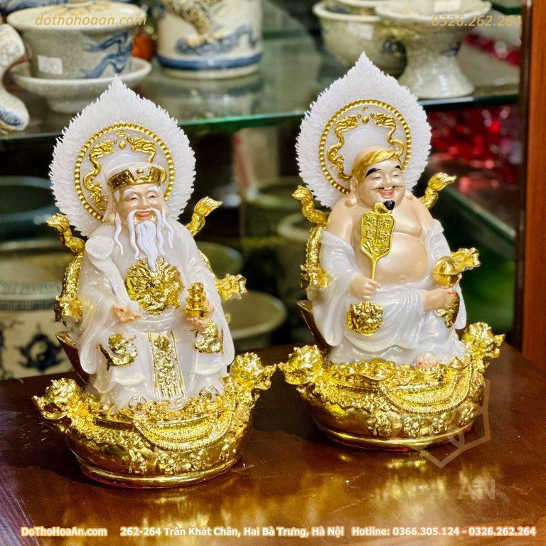 Tượng Thần Tài Thổ Địa Hiệu Ứng Đồng Trắng