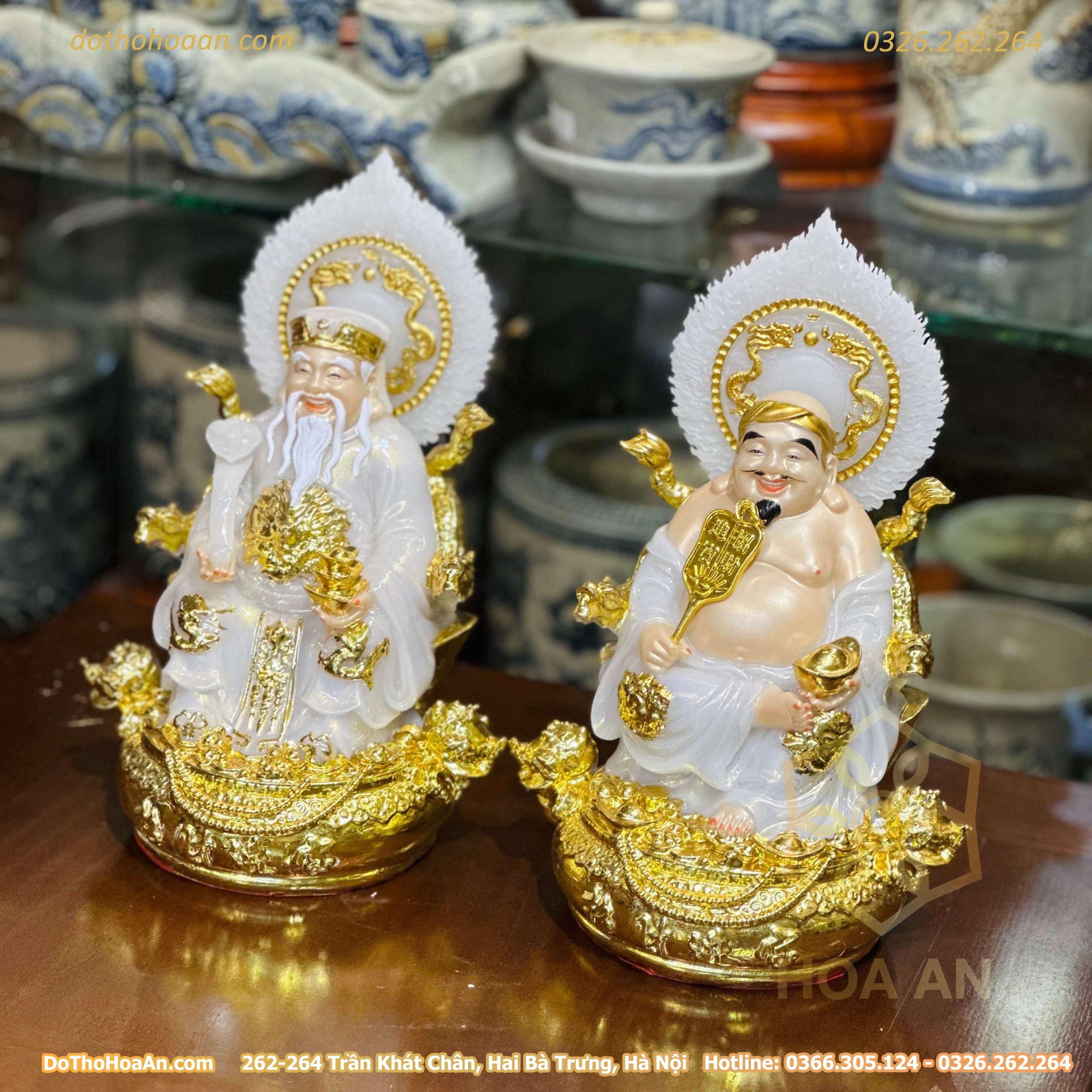 Tượng Thần Tài Thổ Địa Hiệu Ứng Đồng Trắng