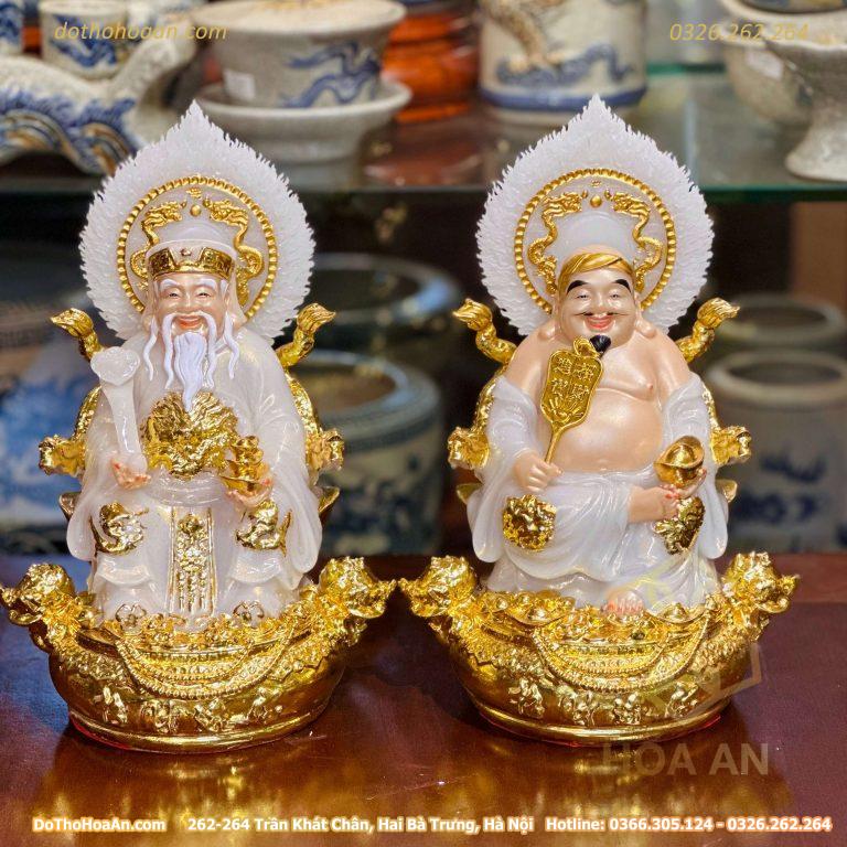 Tượng Thần Tài Thổ Địa Hiệu Ứng Đồng Trắng