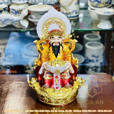 Tượng Thần Tiền Triệu Công Minh Địa Hiệu Ứng Đồng Gấm Đỏ