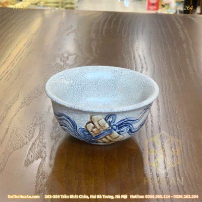 Bát Thờ Rồng Men Rạn Đắp Nổi1