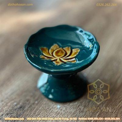 Chân Nến Đắp Nổi Rồng Xanh Lục Bảo1