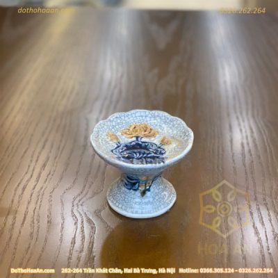 Chân Nến Men Rạn Đắp Nổi1