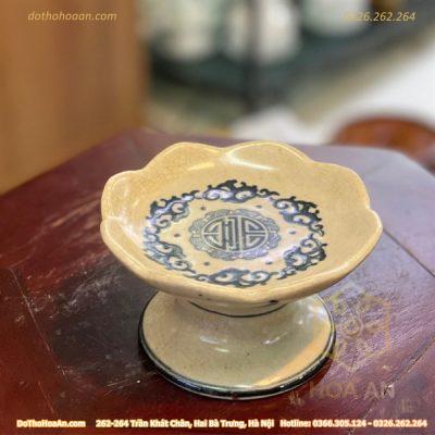 Chân Nến Thờ Men Rạn Vẽ