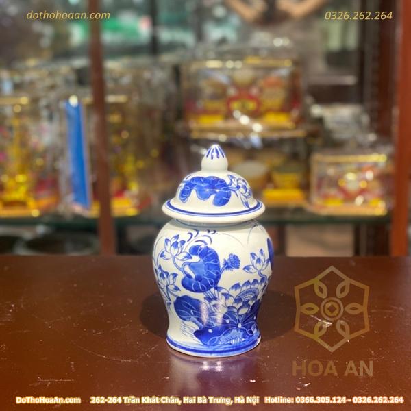 Chóe Thờ Hoa Sen Men Ngọc-cao-11cm(variation) Chóe Thờ Hoa Sen Men Ngọc