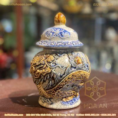 Chóe Thờ Men Rạn Đắp Nổi