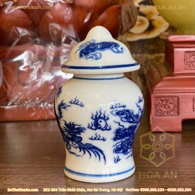 Chóe Thờ Sứ Rồng Men Lam