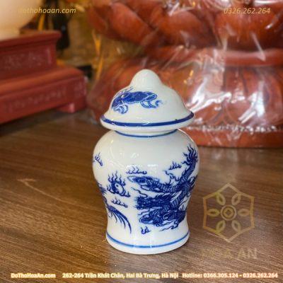 Chóe Thờ Sứ Rồng Men Lam1