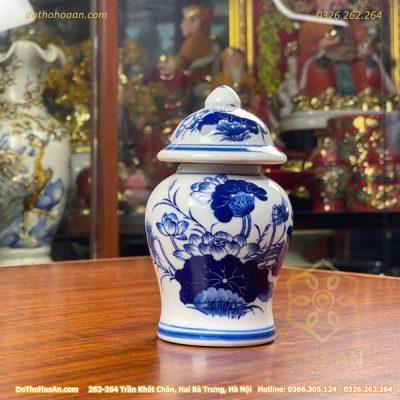 Chóe Thờ Sứ Sen Men Lam