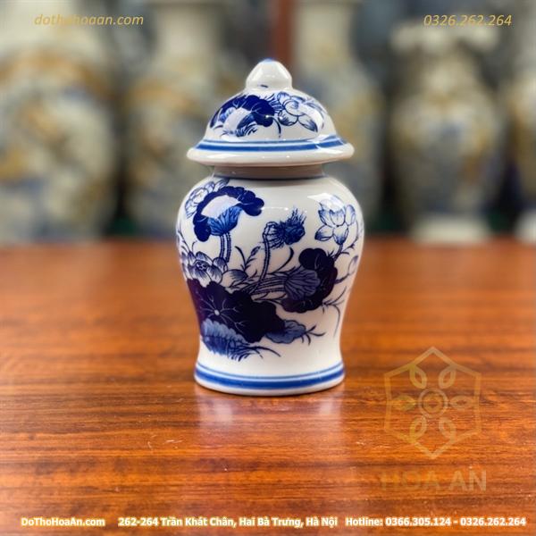 Chóe Thờ Sứ Sen Men Lam1