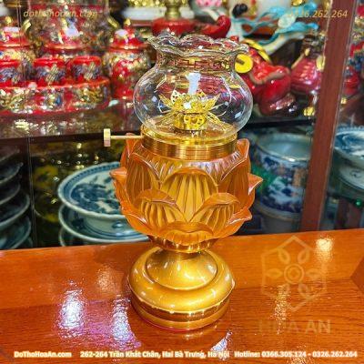 Đèn Dầu Lưu Ly Bọc Đồng1