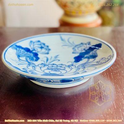 Mâm Bồng Thờ Hoa Sen Men Ngọc Chân Thấp2