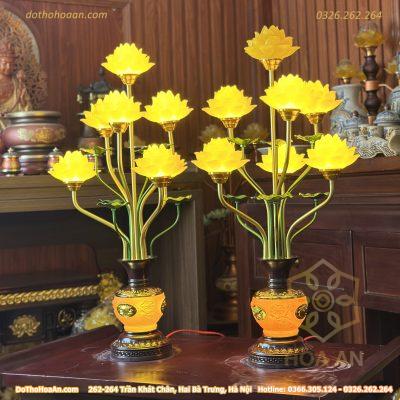Đèn Thờ Lưu Ly 7 Bông Lưu Ly Trường Minh