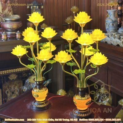 Đèn Thờ Lưu Ly 7 Bông Lưu Ly Trường Minh