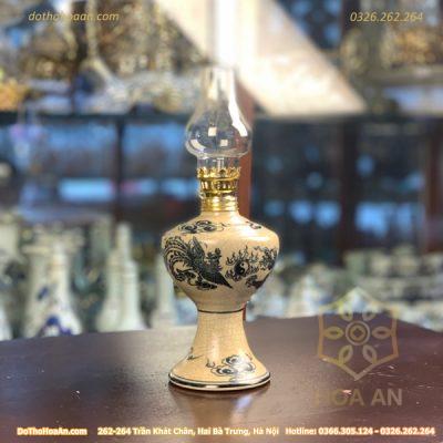 Đèn Dầu Men Rạn Vẽ