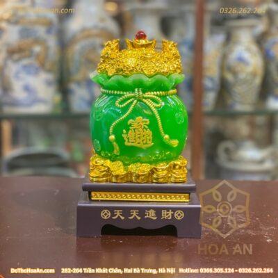 Túi Tiền Vàng Màu Xanh Chiêu Tài