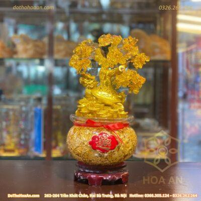 Hũ Kim Tiền Long Quy Cõng Cây Vàng