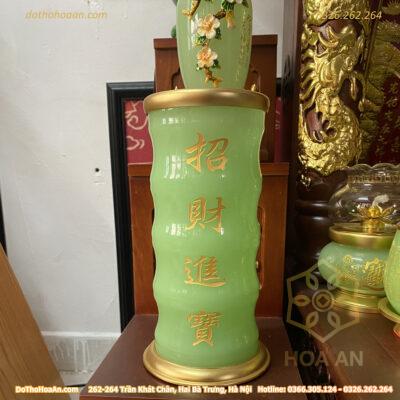 Ống Hương Lưu Ly Xanh Bọc Đồng