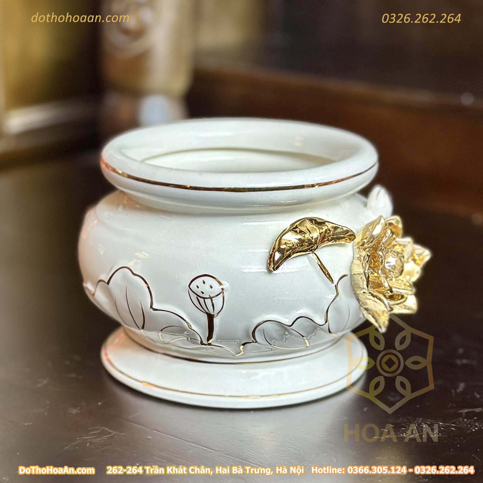 Bát Hương Bạch Ngọc Kim Sen (4)