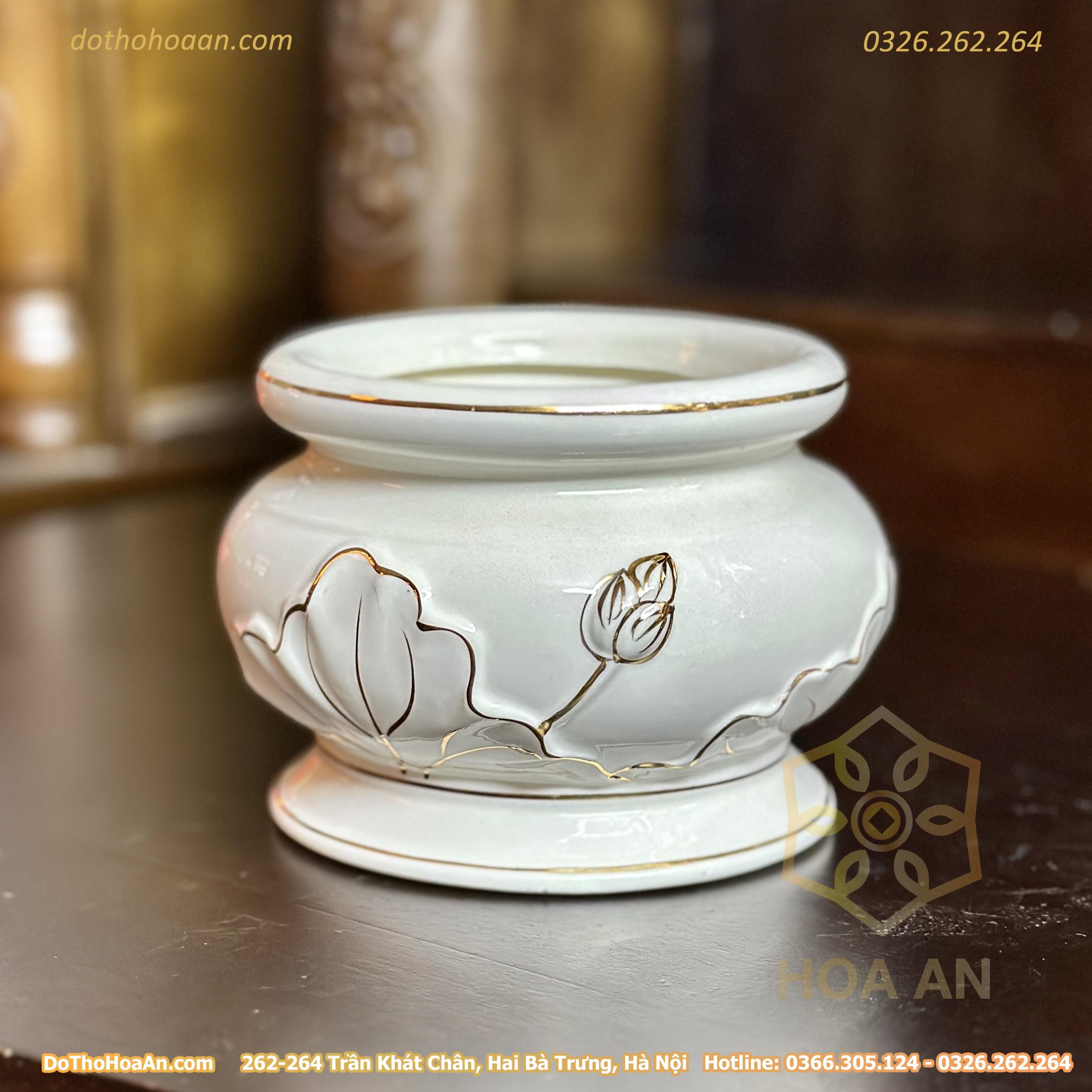 Bát Hương Bạch Ngọc Kim Sen (5)