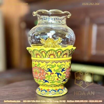 Đèn Dầu Gấm Vàng
