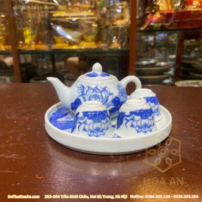 Bộ Ấm Chén Trà Thờ Men Ngọc