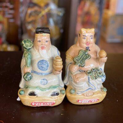 Tượng Thần Tài Thổ Địa Sứ Men Rạn Đắp Nổi