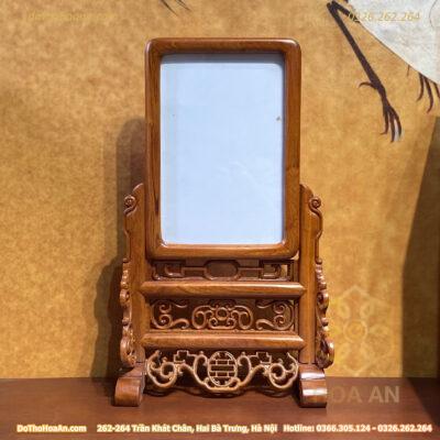Khung Ảnh Gỗ Hương Chạm Dơi Cao Cấp Kích Thước 20cm x 30cm
