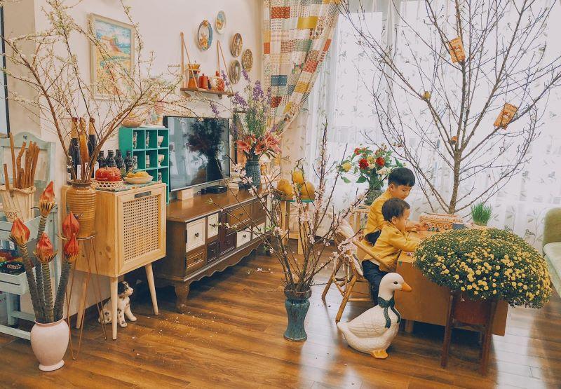 Mẫu trang trí tết cho nhà ở chung cư