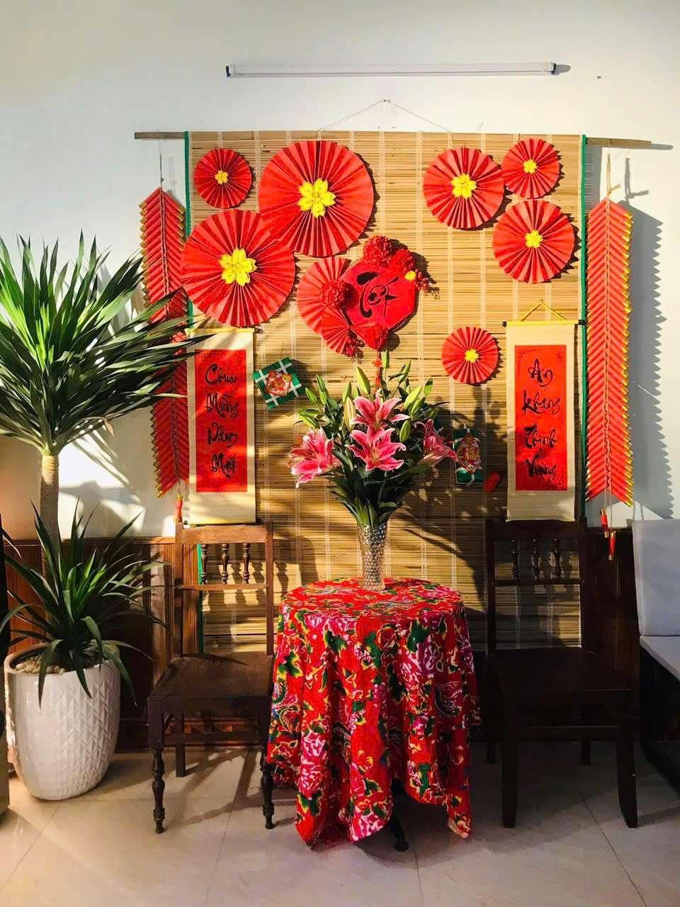 Trang trí bếp và phòng ăn ngày Tết