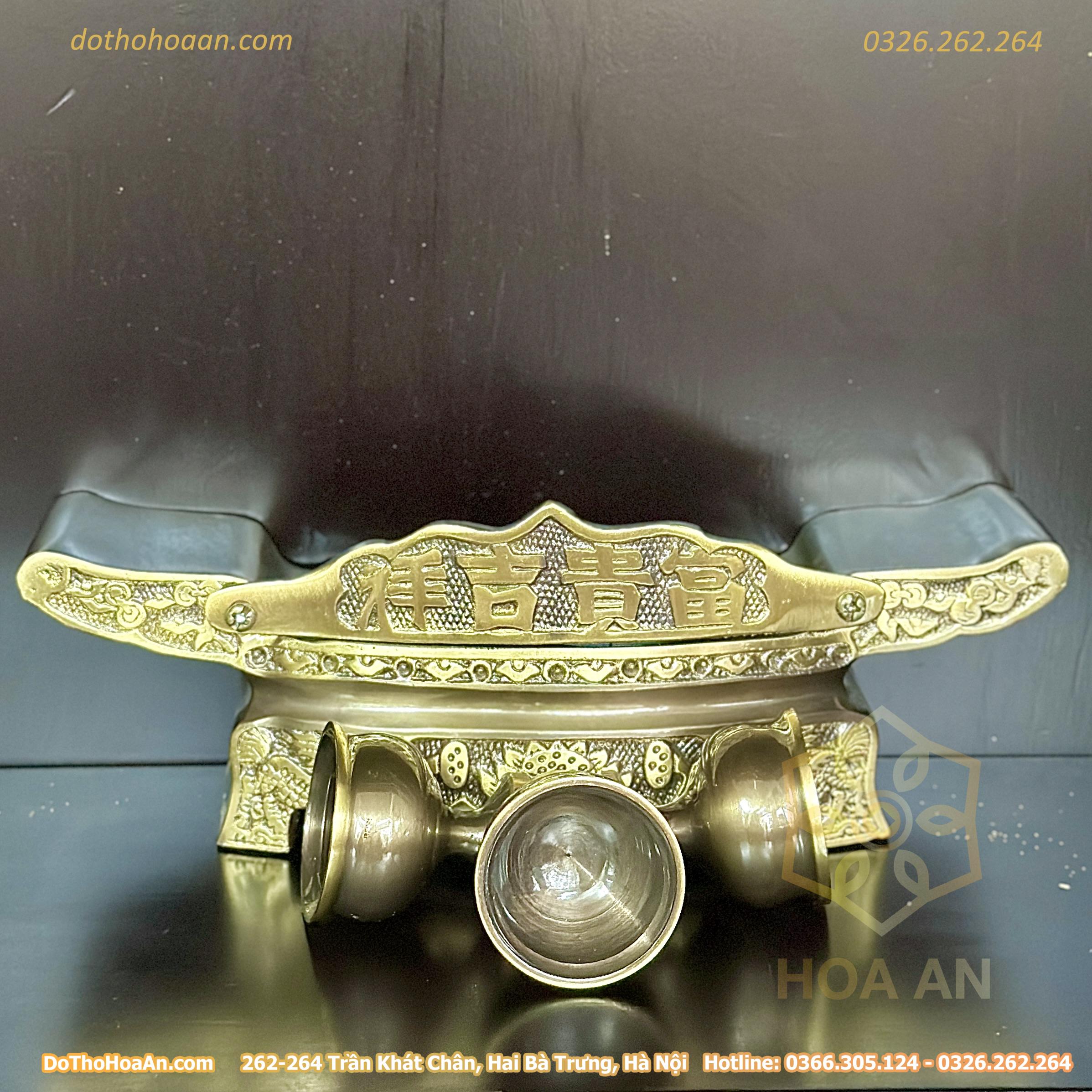 Kỷ Ngai Thờ 3 Chén Đồng Hun