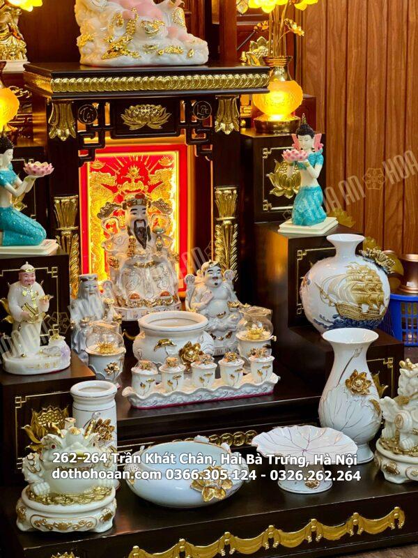 Bộ Ban Thờ Hiện Đại Vượng Tài Sen Dát Vàng